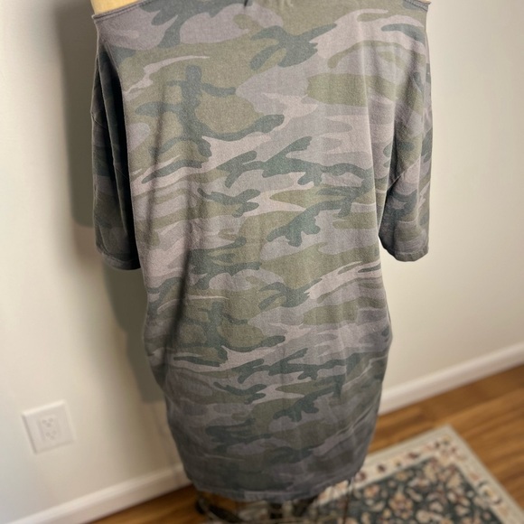 Anthropologie t.la women’s camo open shoulder tunic/dress xl - Picture 5 of 7